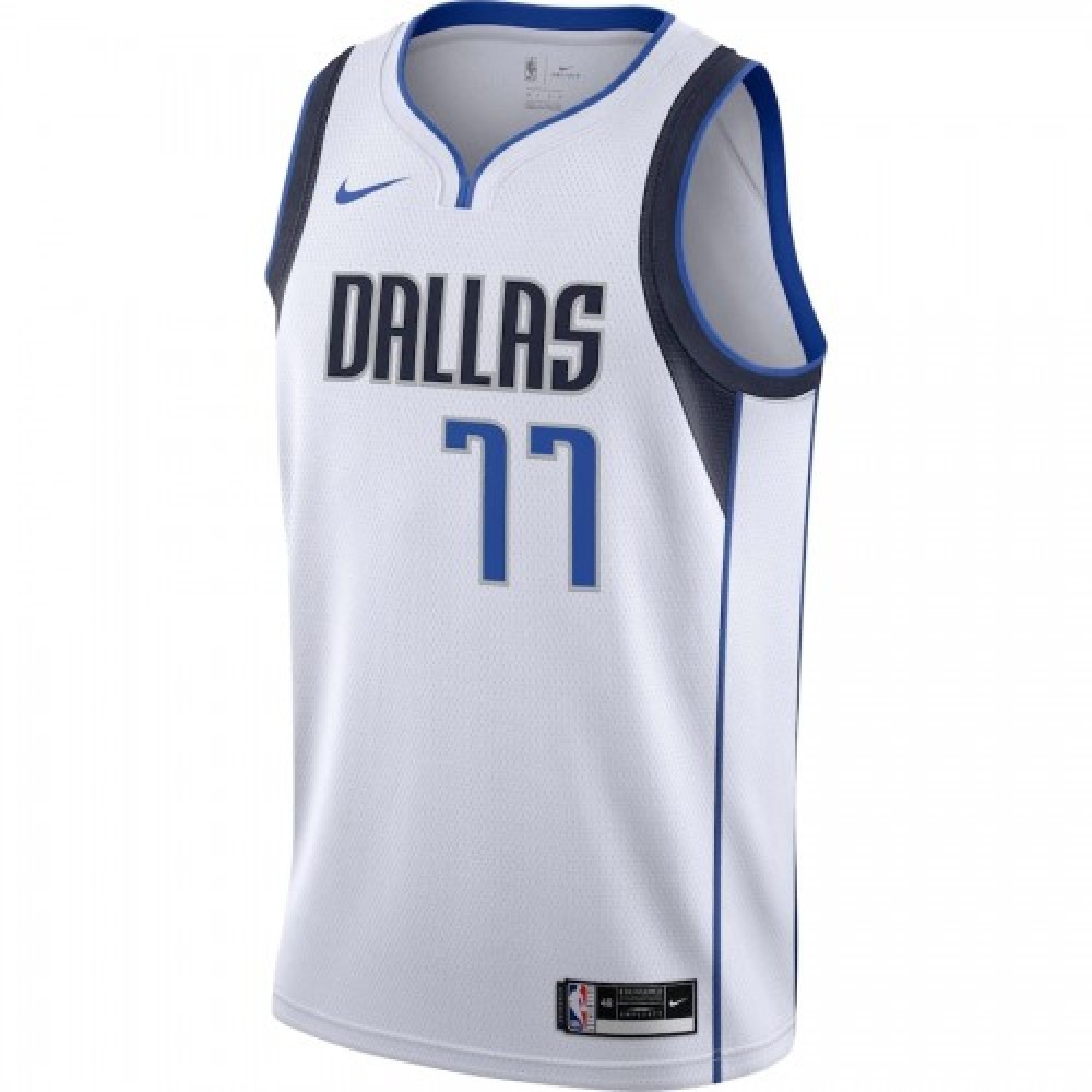 Men's Dallas Mavericks Luka Doncic #77 White 2020/21 Swingman Jersey - Association Edition-Pro Kit Vault | Brand New 26/27 Sports Jerseys